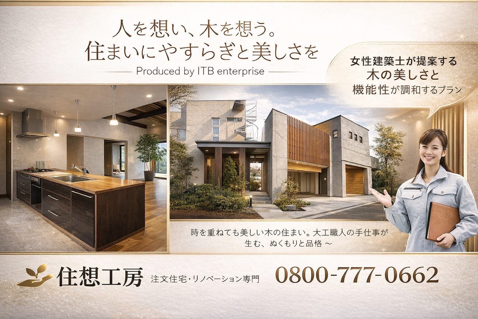 女性建築士,住想工房,木造